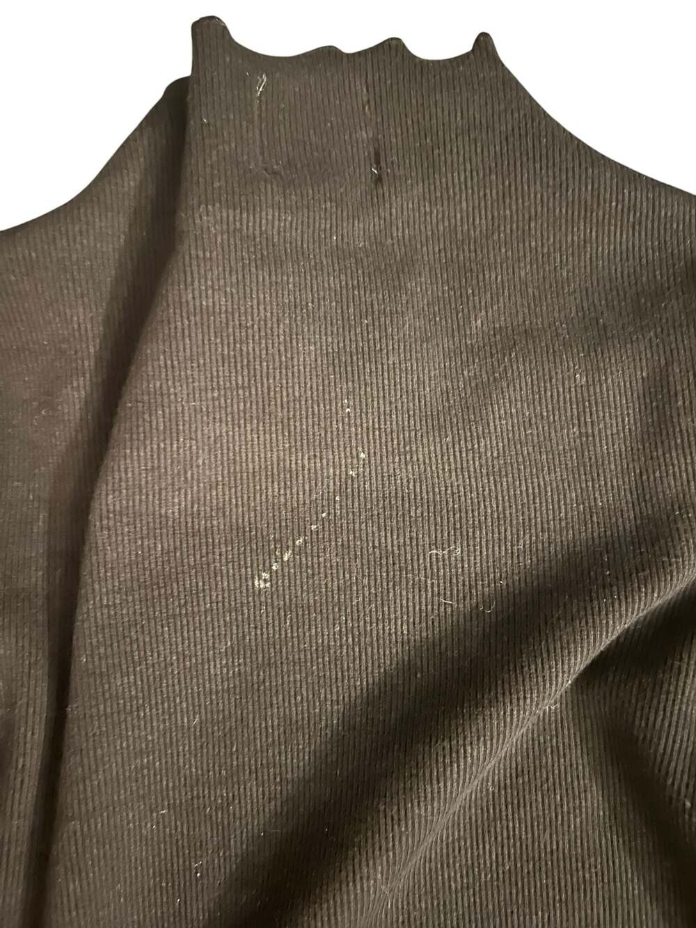 Princess Polly Black Ribbed Long Sleeve Mock Neck Crop Top - Picture 4 of 4